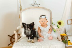 ペット　犬　キッズ　フォト　写真　スタジオ　子供　ドレス